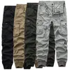 Mens Camouflage Tactical Cargo Byxor Män Joggar Boost Militär Casual Cotton Pants Hip Hop Ribbon Male Army Byxor 38