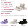 Sandales Krasovki Femmes 2021 Été Noir Réglable Crochet Boucle Chunky Femelle Chaussures Compensées Plate-Forme Sandalia Feminina