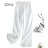 Linen wide-leg pants women summer casual literature art loose cotton linen women's drape trousers LHJ083 210915