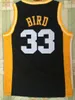 Retro Larry # 33 Bird Black High School Basketball Jersey All Centred Quality Wholesale