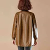O-образным вырезом весенние женские кожаные куртки с длинным рукавом вскользь женские искусственные кожаные пальто базовый женский пиджак с карманами 211130