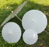 40 cm diameter para av paraply traditionell parasol bambu ram trähandtag bröllop parasoler vita konstgjorda paraplyer