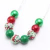 Style de Noël bébé bubblegum perles collier bricolage corde chaîne bijoux pour enfants filles collier de perles enfant festival cadeau