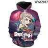 Hoodies Men Sweatshirts 2022 فيلم الانتحار فريق Clown Girl Halle Sexy Print Fashion الأزياء غير الرسمية هوديي 3D طباعة النساء