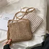 Borsa a tracolla in lana intrecciata cava per donna 2021 borse e portamonete da spiaggia con nappe alla moda estiva