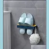 Shees Hardware Baño Hogar Jardín Baño Zapatillas montadas en la pared Percha Organizador Estante de almacenamiento familiar Puede ahorrar espacio Caja de zapatos colgante Gota