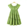 Kids Pleated Dresses for Girls Teenager Charming Dress Shoulderless Wedding Party Children's Clothing 4 5 7 9 11 12 14 Years Old Q0716