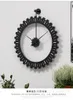 壁掛け時計創造性北欧のメカニッククロックサイレント大金メタル現代のデザインOronogio da Parte工業用装飾LL50WC