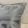 Contemporary Geometry Dark Grey Chain Ellipse Sofa Chair Designer Pipping throw Cushion Cover Decor Home Pillow Case 45x45cm 210316761809