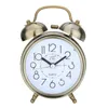 Autres horloges Accessoires Classique Chevet Mignon Double Cloche Quartz Décoratif Salon Silencieux Bureau À Piles Rond Snooze Alarme