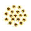 50 pcs 20 * 20mm Sunflower Resina Componentes Cabochão Plano De Volta Telefone Decoração Cabochões de Flatback para Arcos Acessórios DIY Scrapbooking