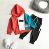 Tracksuit Toddler Bahar Bebek Giyim Setleri Çocuk Erkek Kız Giysileri Çocuklar Pamuk Hoodies Pantolon 2 ADET / Setleri