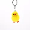 Keychains 2021 Keychain de pompom fofo Real Mink Mink Yellow Duck Car Key Pingente Animal Crianças Presentes de brinquedo para mulheres Bag245U