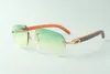 Lunettes de soleil de créateur vente directe 3524024, branches en bois orange, taille : 18-135 mm