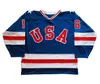 Nikivip Custom Movie 1980 Miracle On Ice Mark Pavelich #16 USA Hockey Jersey Stitched White Blue Size S-4XL Any Name And Number Top Quality Jerseys