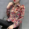 봄 가을 느슨한 유럽 의류 패션 마이크로 화이버 블라우스 여성 버튼 카디건 셔츠 탑스 Ropa Mujer T9D910 210308