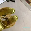 Tasarımcı-Sandalet Ayakkabı Topuk Kare Ayak Sandal Moda Lüks Kadın Ayakkabı Yüksek Topuklu Terlik Kadın Için En Kaliteli Çevir Terlikler