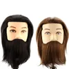 Wholesale 8" Man Head with Beard 100% Human Hair training for Hairdresser