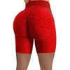 Calças curtas leggings jacquard molhando bolha ioga calças esportes fitness quadril amostra de água tinta shorts legging