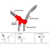 Pod prysznicem pod prysznicem pod wysokim ciśnieniem 9 Ustawienia natryskowe Chromy poszyjanie ręcznie trzymane prysznic 360Degree Rotatable krany 5232479