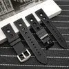 Top quality Silicone Rubber thick Watch band 22mm 24mm Black Watch Strap For navitimer avenger Breitling206k