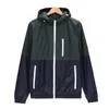 Windbreaker Mannen Casual Lente Herfst Lichtgewicht Jas Aankomst Hooded Contrast Kleur Zipper Up Jassen Uitloper 210707