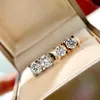 Luxurious quality square shape with diamond in 18k rose gold and platinum color for women wedding jewelry gift free shipping PS4090