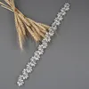Bröllopsutor Trixy S291 Rhinestones Belt Sash Silver Diamond Crystal Bridal Beaded Embellished Bälten för Kvinnor