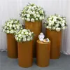 装飾的な花の花輪の花輪5個/セット結婚式のテーブルのレイアウト子供誕生日ギフト造船の花のケーキキャンディー表示メタルフレームroun