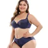 Sexy Set Floral Lace Women Bra Set Plus Size Female Lingeries Full Cup Unlined Bra and Panty Set Ultra Thin Panty 6 Colors C D DD E F L2304