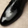 Ręcznie robione Oryginalna Skóra Patentowa Sukienka Formalne Buty Wysokiej Jakości Włoski Design Precided Toe Oxfords Social Wedding Buty Mężczyźni G4