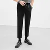 Случайный костюм брюки мужчины Длина лодыжки длиной бизнес платья брюки свадебный офис социальные брюки уличные одежды Pantalon Homme Classique 210527