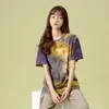 Summer Fashion Tie Dye Cotton T-Shirt's Oversized Tops Men's Harajuku Sweatshirt Skateboard T-Shirt Vintage Clothes 210623