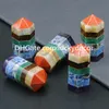 7 Chakra Stones Cura Válios de Cristal De Obelisco Decoração Home 6 Facetado Reiki Meditação Terapia Natural e Genuíno Cristais de Quartzo Gemstone Torre Ponto Sete Cores