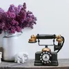 New Hot Creative Promotional Gift Retro Telephone Model Antique Desktop Ornament Craft Home Decoration Figurines Specific Gift C0220
