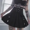 Donne rosetiche Gonna Gothic Summer Sexy Women Hoop Hors Hollow Out Gonne Sexy Donne Black Iron Anello Fermata Femminile Mini Gonna Club Wear Goth 210310