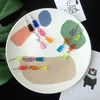 Résine à la main coloré dessin animé ours balancent boucles d'oreilles Unique couleur bonbon Animal goutte boucle d'oreille pour femmes fille drôle fête bijoux