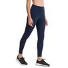 L-128 Women Spandex yoga pants with pockets High Quality Sports Gym Wear Leggings Elastic Fitness Lady Overall Tights Trousers253a