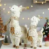 Christmas Decorations For Home Lovely Snowman Doll Standing Toys Christmas Tree Decorations Ornaments Xmas Year Gifts Kids 211104