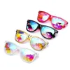 Kalejdoskopowe okulary festiwalowe impreza edm okulary przeciwsłoneczne dyfrakcyjne soczewki Lunette de Soleil Femme Lentes4857825