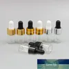 Échantillon cosmétique de sérum d'huile essentielle de bouteille en verre de l'espace libre 2ML, petites pipettes transparentes de parfum de compte-gouttes de réactif