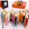 Emalj Rainbow Woman Armband Fashion Armband för man Kvinnsmycken Armband 11 Färg Valfritt med låda