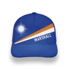 Marshall Islands Cap DIY Free Custom Made Name Number MHL Hat Nation Flag Country Revirant MH Drukuj zdjęcie Czapki z daszkiem