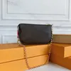 Lady Shoulder Bag Clutch Bags Handbag Small Womens Crossbody Purses Wallets Plaid Tartan 5A Quality Gold Brass Chain Purse