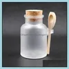 Bottles Jars Storage Housekee Organization Home & Garden10Pcs/Lot Abs Round Bath Salt 100Ml/200Ml/300Ml Powder Plastic Bottle Cork Jar With