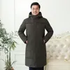 -30 Grad Mittleren Alters Männer Winter Daunenmantel Für Vater Plus Größe 4XL Lange Weiße Ente Daunenjacke Männer Mit Kapuze Lose Daunenparka Männer 201225