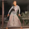 Zebra Print Long Sleeve Slim Bodycon مثير فستان Maxi فستان سقوط النساء الشريط الشارع الشارع نادي Prety Dress Female Y2K Outfits 2021 Y1006