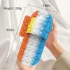 2021 Gag Fidget Chinelos Empurre Bubble Sapato Brinquedos Novo Silicone Descompression Toy Loafer