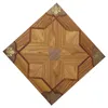 Goden Latão Amarelo e Burma Teak Hardwood Piso Parquet Telha Engraçada Madeira Marchet Medallion Inlay Decoração de Casa Background tapetes de parede