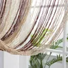 Topfinel Shiny String Curtain Valance Tassel Multi Color Line Curtains for Living Room Window Door Divider Rooms Curtains 210913